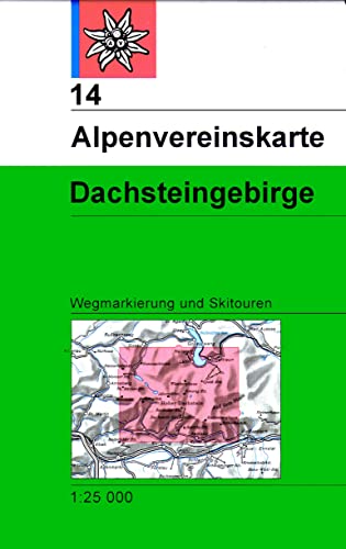 Dachstein: Topographische Karte 1:25.000 mit Wegmarkierungen und Skirouten (Alpenvereinskarten)