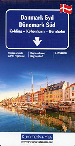 Dänemark Süd Regionalkarte 1:200 000: , Kolding, Kopenhagen, Bornholm (Kümmerly+Frey Regionalkarten)
