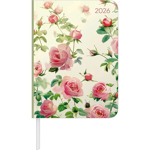 Daily Journal Roses 2026 - Taschen-Kalender A6 - Rose - Day By Day - 352 Seiten - Notiz-Buch - Alpha Edition von ALPHA EDITION