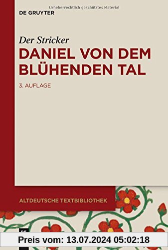 Daniel von dem Blühenden Tal (Altdeutsche Textbibliothek)