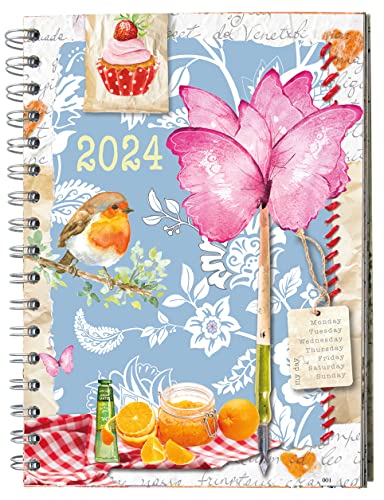 Daphne's Diary - Taschenkalender 2024: Mit Kalendarium, Platz für Notizen, Einkaufs- und To-do-Listen, Ausmal-Motiven u.v.m. von BusseSeewald