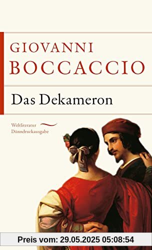 Das Dekameron: Gebunden in feingeprägter Leinenstruktur auf Naturpapier aus Bayern. Mit Schutzumschlag (Weltliteratur Dünndruckausgabe, Band 20)