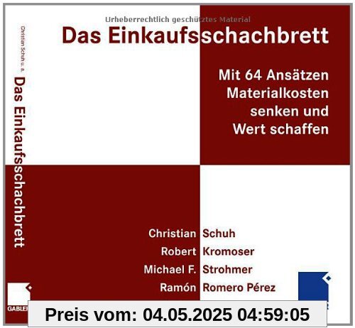 Das Einkaufsschachbrett: Mit 64 Ansätzen Materialkosten senken und Wert schaffen