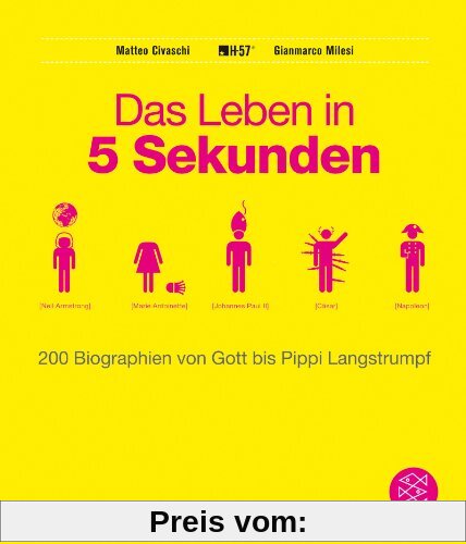 Das Leben in 5 Sekunden: 200 Biographien von Gott bis Pippi Langstrumpf