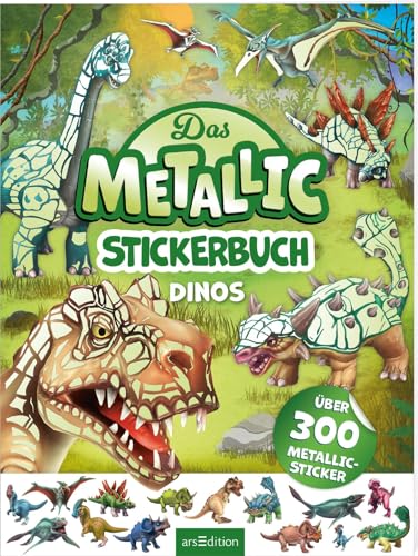 Das Metallic-Stickerbuch – Dinos: Über 300 Metallic-Sticker | Stickerheft mit glänzenden Folienstickern für Kinder ab 4 Das Metallic-Stickerbuch – Dinos: Über 300 Metallic-Sticker | Stickerheft mit glänzenden Folienstickern für Kinder ab 4