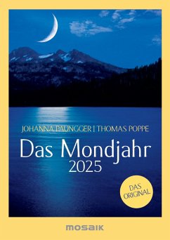 Das Mondjahr 2025 - s/w Taschenkalender von Mosaik