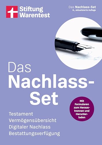 Das Nachlass-Set – die wichtigsten Fragen zum Thema Nachlass einfach erklärt, mit Steuerspartipps, Formularen und Ausfüllhilfen: Testament, Vermögensübersicht, Digitaler Nachlass, Bestattungsverfügung Das Nachlass-Set – die wichtigsten Fragen zum Thema Nachlass einfach erklärt, mit Steuerspartipps, Formularen und Ausfüllhilfen: Testament, Vermögensübersicht, Digitaler Nachlass, Bestattungsverfügung von Stiftung Warentest