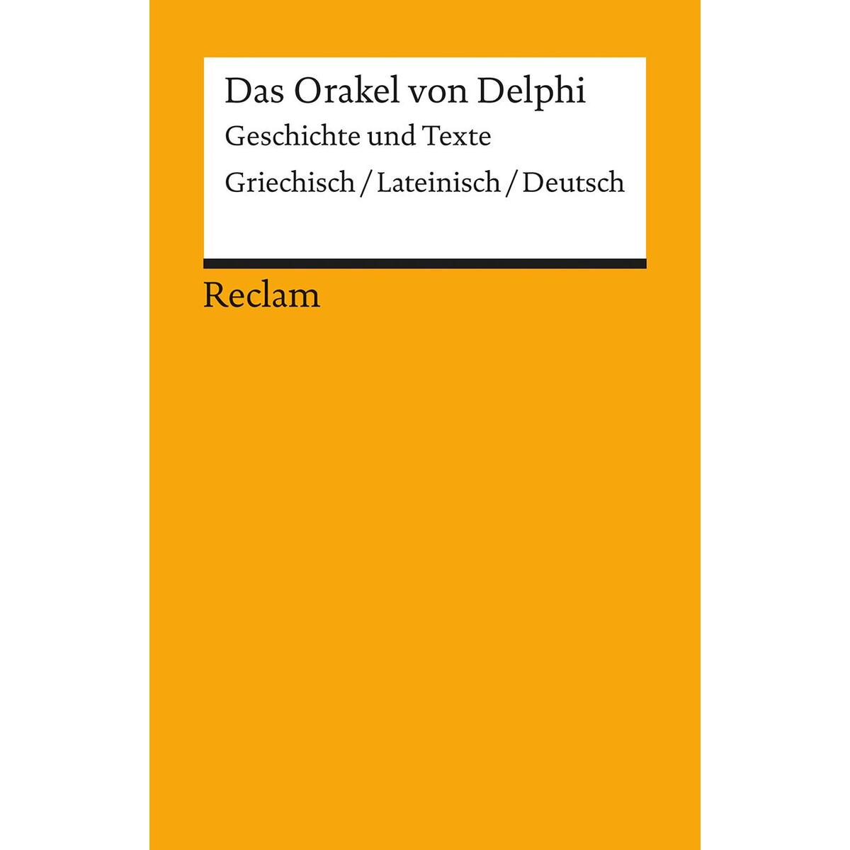 Das Orakel von Delphi von Reclam Philipp Jun.