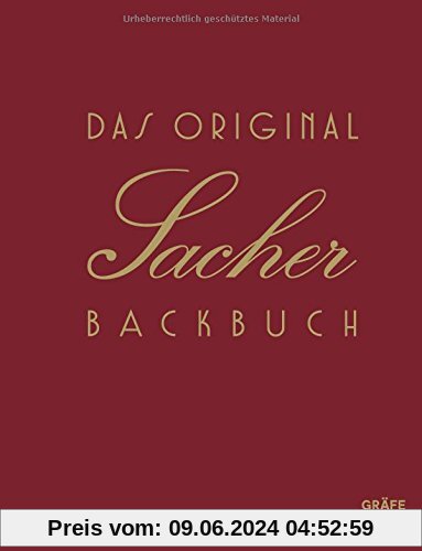 Das Original Sacher-Backbuch: Lieblingsrezepte aus dem Hause Sacher (Einzeltitel)