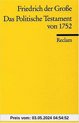 Das Politische Testament von 1752