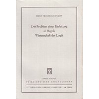 Das Problem einer Einleitung in Hegels Wissenschaft der Logik