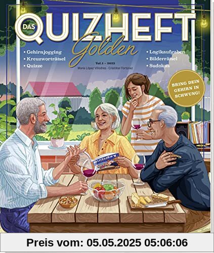 Das Quizheft - Golden: Der etwas andere Rätselspaß für Erwachsene | Über 100 Gehirnjogging- und Denksport-Aufgaben für Rätselfans (Geschenke für erwachsene Rätselfreunde (Rätseln, Quizzen))