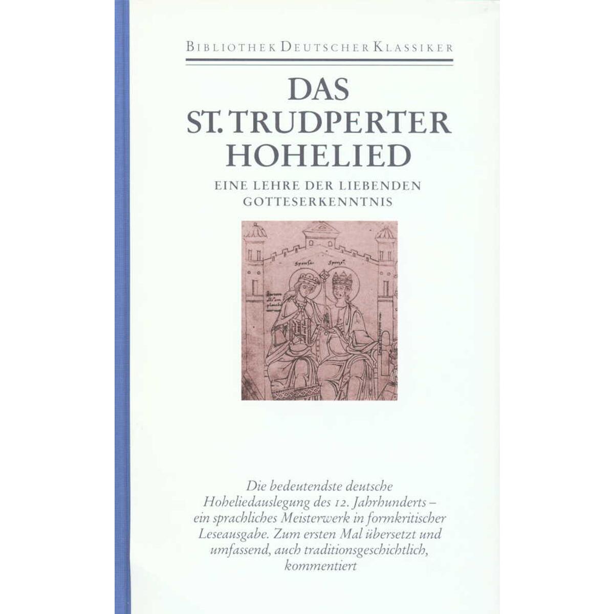 Das Sankt Trudperter Hohelied von Deutscher Klassikerverlag