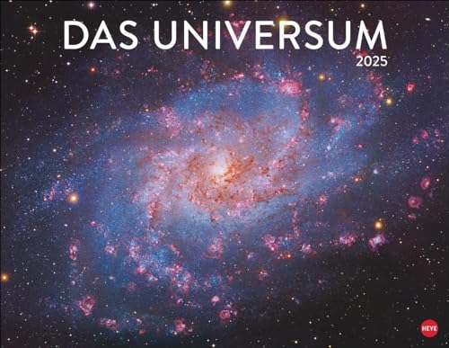Das Universum Posterkalender 2025: Fotokalender mit Spiralgalaxien und Nachbarplaneten. Wand-Kalender 2025 Posterformat mit Fotos unter anderem vom Hubble-Weltraumteleskop. von Heye