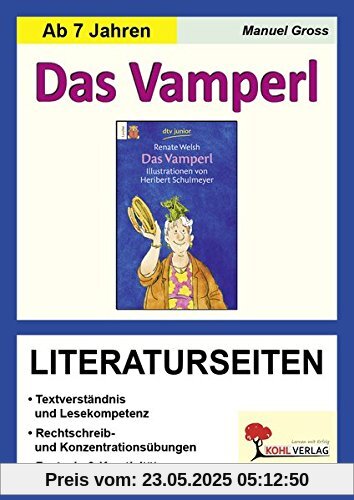 Das Vamperl / Literaturseiten: Arbeitsblätter zur kapitelweisen Aufarbeitung der Lektüre