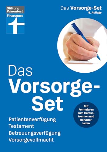 Das Vorsorge-Set 2024 – Ihr Ratgeber für die wichtigsten Vorkehrungen, mit Ausfüllhilfen – auch zum Herunterladen: Patientenverfügung, Testament, Betreuungsverfügung, Vorsorgevollmacht Das Vorsorge-Set 2024 – Ihr Ratgeber für die wichtigsten Vorkehrungen, mit Ausfüllhilfen – auch zum Herunterladen: Patientenverfügung, Testament, Betreuungsverfügung, Vorsorgevollmacht