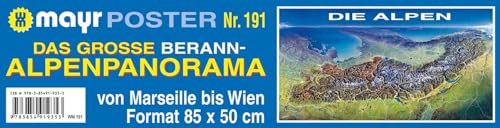 Mayr Panorama Das große Berann-Alpenpanorama: Von Marseille bis Wien, Poster auf der Rolle