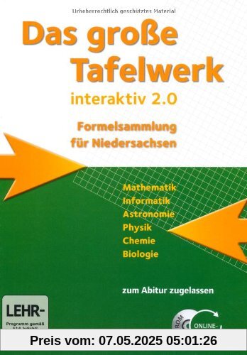 Das große Tafelwerk interaktiv 2.0 - Niedersachsen: Schülerbuch mit CD-ROM Das große Tafelwerk interaktiv 2.0 - Niedersachsen: Schülerbuch mit CD-ROM
