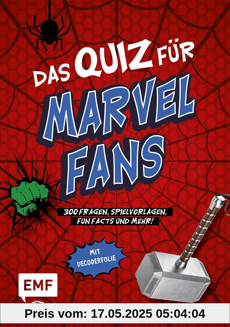 Das inoffizielle Quiz für Marvel-Fans: Teste dein Wissen mit 300 Fragen, Spielvorlagen, Fun Facts und mehr! Mit Decoderfolie Das inoffizielle Quiz für Marvel-Fans: Teste dein Wissen mit 300 Fragen, Spielvorlagen, Fun Facts und mehr! Mit Decoderfolie