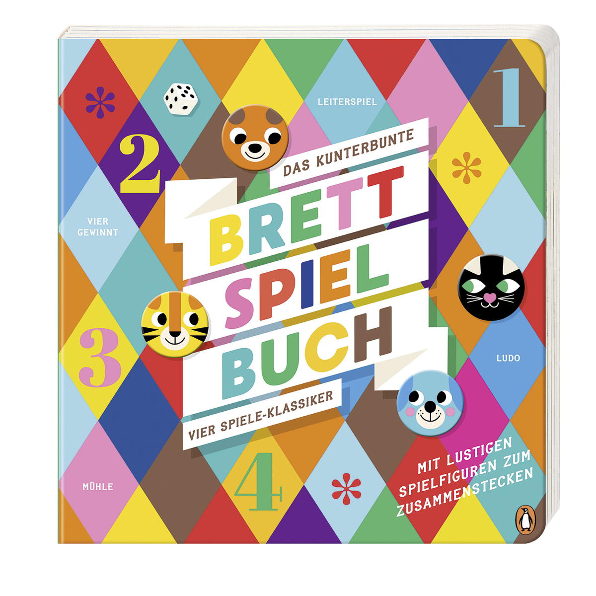 Das kunterbunte Brettspiel-Buch »Vier Spiele-Klassiker« von Penguin junior