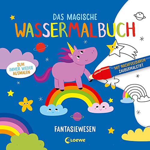 Das magische Wassermalbuch - Fantasiewesen: Male die tollen Motive mit dem enthaltenen Zaubermalstift immer wieder aus Das magische Wassermalbuch - Fantasiewesen: Male die tollen Motive mit dem enthaltenen Zaubermalstift immer wieder aus