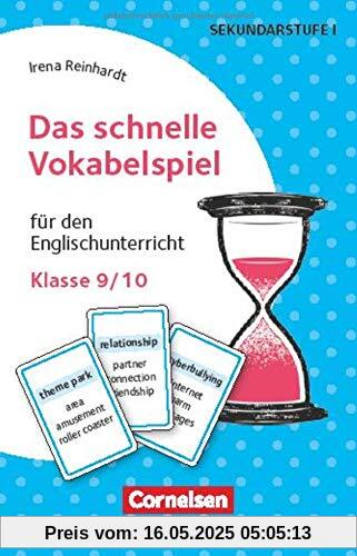 Das schnelle Vokabelspiel - Englisch: Für den Englischunterricht: Klasse 9/10. 30 Lernkarten