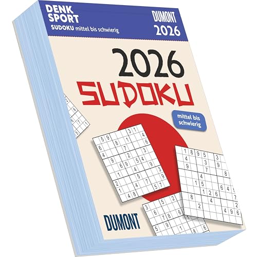 Sudoku 2026 - Tagesabreißkalender -11,8x15,9 - Rätselkalender - Knobelkalender: mittel bis schwierig Sudoku 2026 - Tagesabreißkalender -11,8x15,9 - Rätselkalender - Knobelkalender: mittel bis schwierig von DUMONT