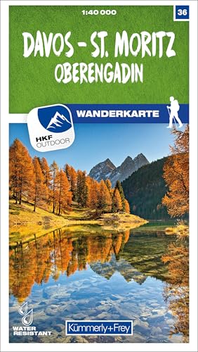 Kümmerly+Frey Wanderkarte 36 Davos, St. Moritz 1:40.000: Mit Oberengadin. Wetterfest, matt laminiert und mit free Download (Kümmerly+Frey Wanderkarte 1:60.000, Band 36)