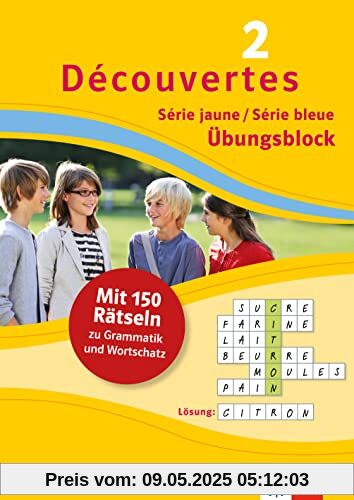 Découvertes 2 jaune/bleue - Übungsblock: 150 Rätsel zu Grammatik und Wortschatz (Découvertes Übungsblock)