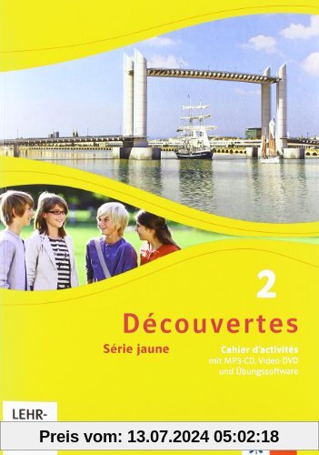 Découvertes 2. Série jaune ab Klasse 6. Cahier d'activités mit CD-ROM, MP3-CD und Video-DVD