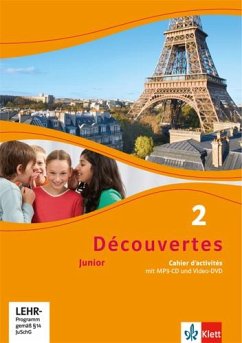 Découvertes Junior. 2 Cahier d'activités mit MP3-CD und Video-DVD. Klasse 6 von Klett