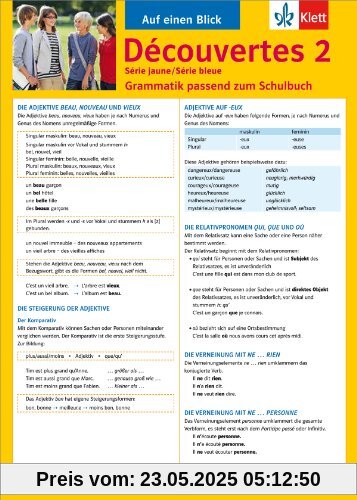 Découvertes Série jaune / Série bleue 2: Grammatik passend zum Schulbuch