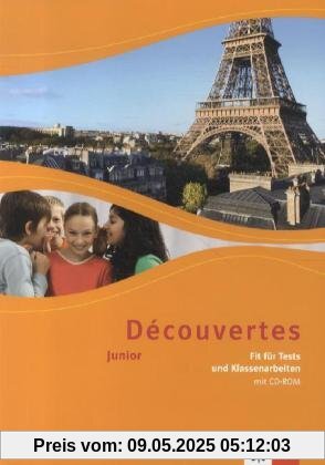 Découvertes. Fit für Tests und Klassenarbeiten Klasse 5 und 6. Arbeitsheft mit Lösungen und Audio-CD: Junior (ab Klasse 5): 1 + 2
