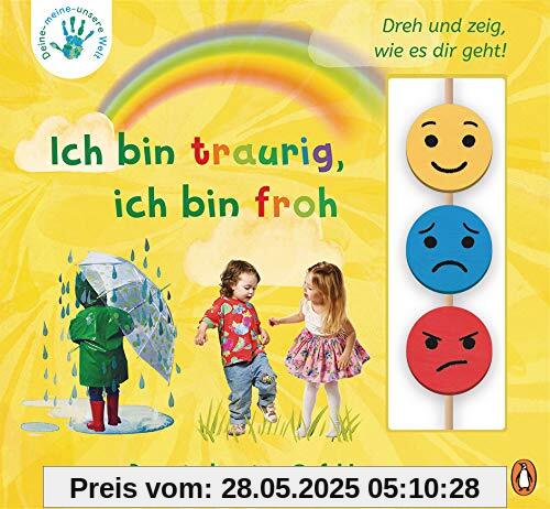 Deine-meine-unsere Welt - Ich bin traurig, ich bin froh: Das sind meine Gefühle - Pappbilderbuch mit Holz-Emojis ab 3 Jahren (Die Deine-meine-unsere-Welt-Reihe, Band 1)