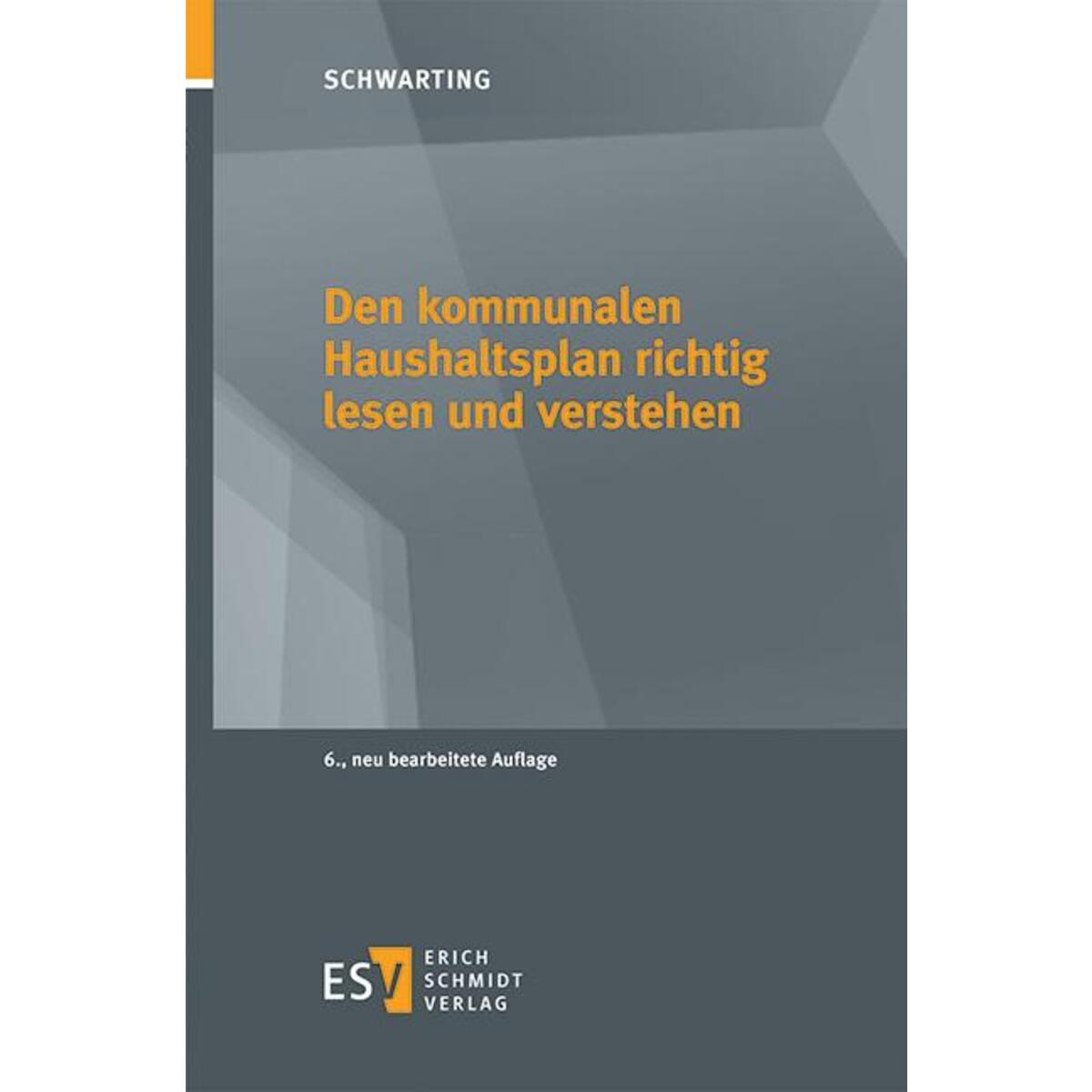 Den kommunalen Haushaltsplan richtig lesen und verstehen von Schmidt, Erich Verlag