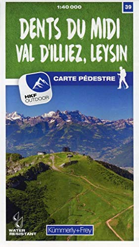 Dents du Midi - Val d'Illiez - Leysin Nr. 39 Wanderkarte 1:40 000: Matt laminiert, free Download mit HKF Outdoor App (Kümmerly+Frey Wanderkarten, Band 39) von Kmmerly und Frey