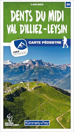 Kümmerly+Frey Wanderkarte 39 Dents du Midi, Val d'Illiez, Leysin 1:40.000: Mit Val D'Illiez und Leysin. Wetterfest, matt laminiert und mit free Download von Kmmerly und Frey