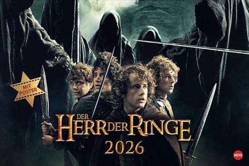 Der Herr der Ringe Broschur XL Kalender 2026: Wandkalender mit fesselnden Filmszenen aus der erfolgreichsten Filmtrilogie. Broschürenkalender 2026 mit ... (Kino-Entertainment Kalender Heye) von Heye