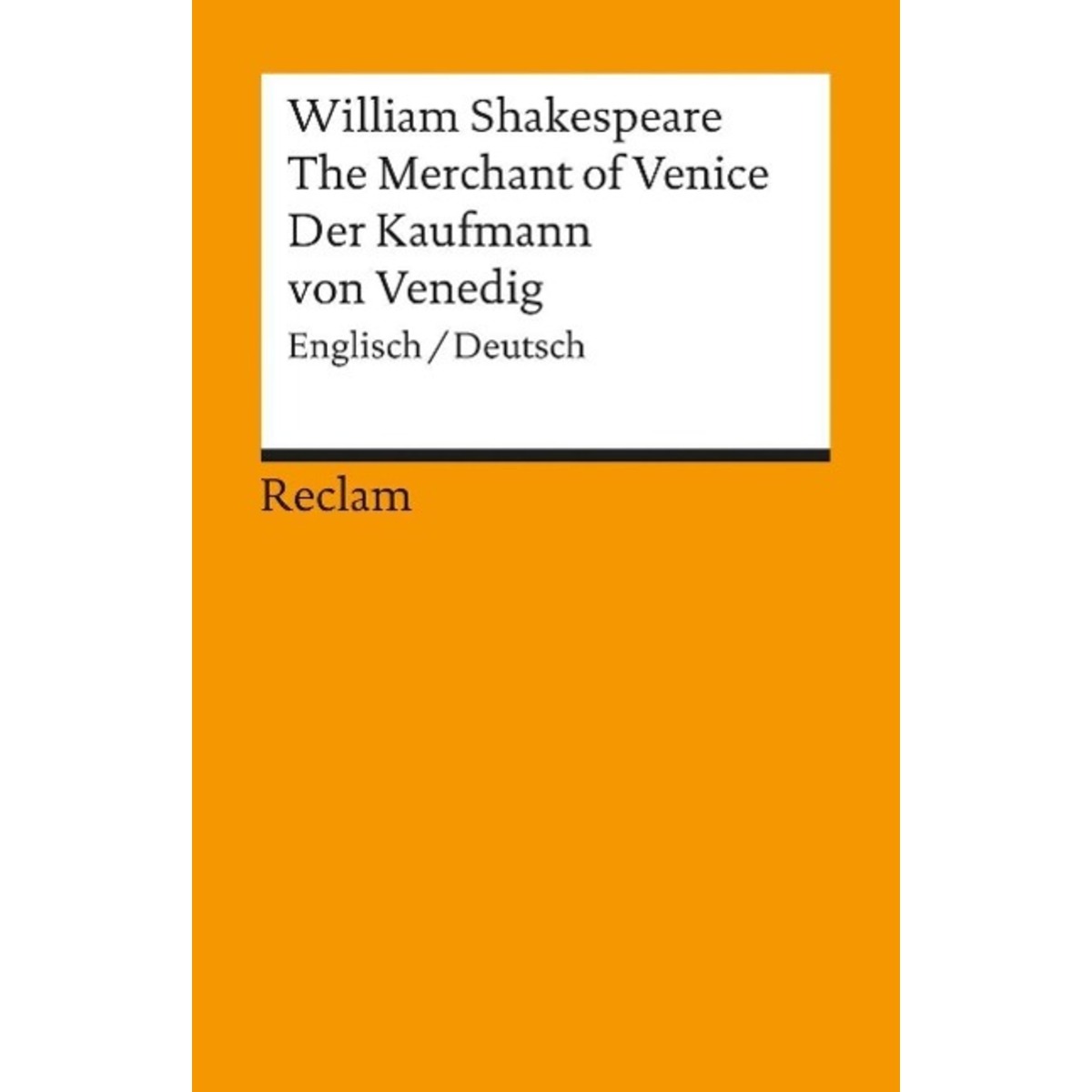 Der Kaufmann von Venedig / The Merchant of Venice von Reclam Philipp Jun.