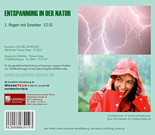 Der Klang der Natur - Regen mit Gewitter (ohne Musik) Naturklänge für Körper und Geist - Entspannung und Wellness für die Seele