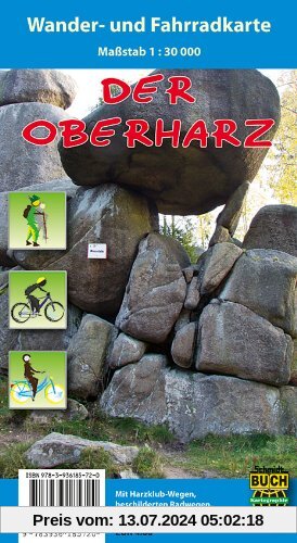 Der Oberharz: Wander- und Fahrradkarte