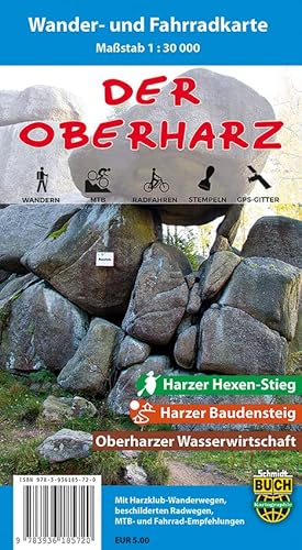 Der Oberharz: Wander- und Fahrradkarte