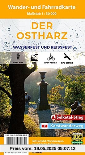 Der Ostharz: Wasserfeste und Reißfeste Wander- und Fahrradkarte Der Ostharz: Wasserfeste und Reißfeste Wander- und Fahrradkarte