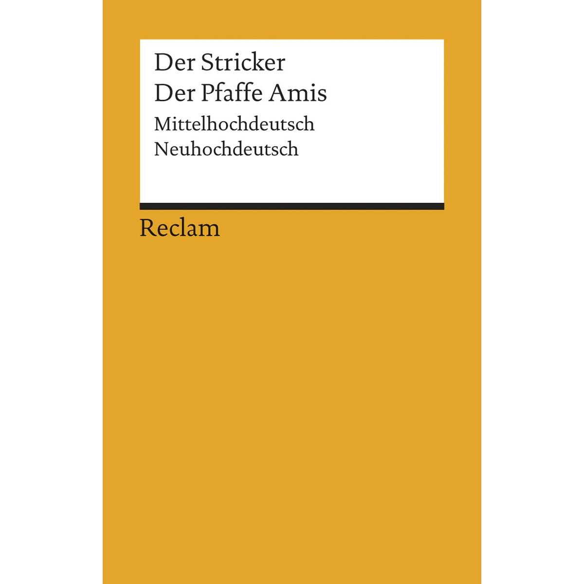 Der Pfaffe Amis Der Pfaffe Amis von Reclam Philipp Jun.