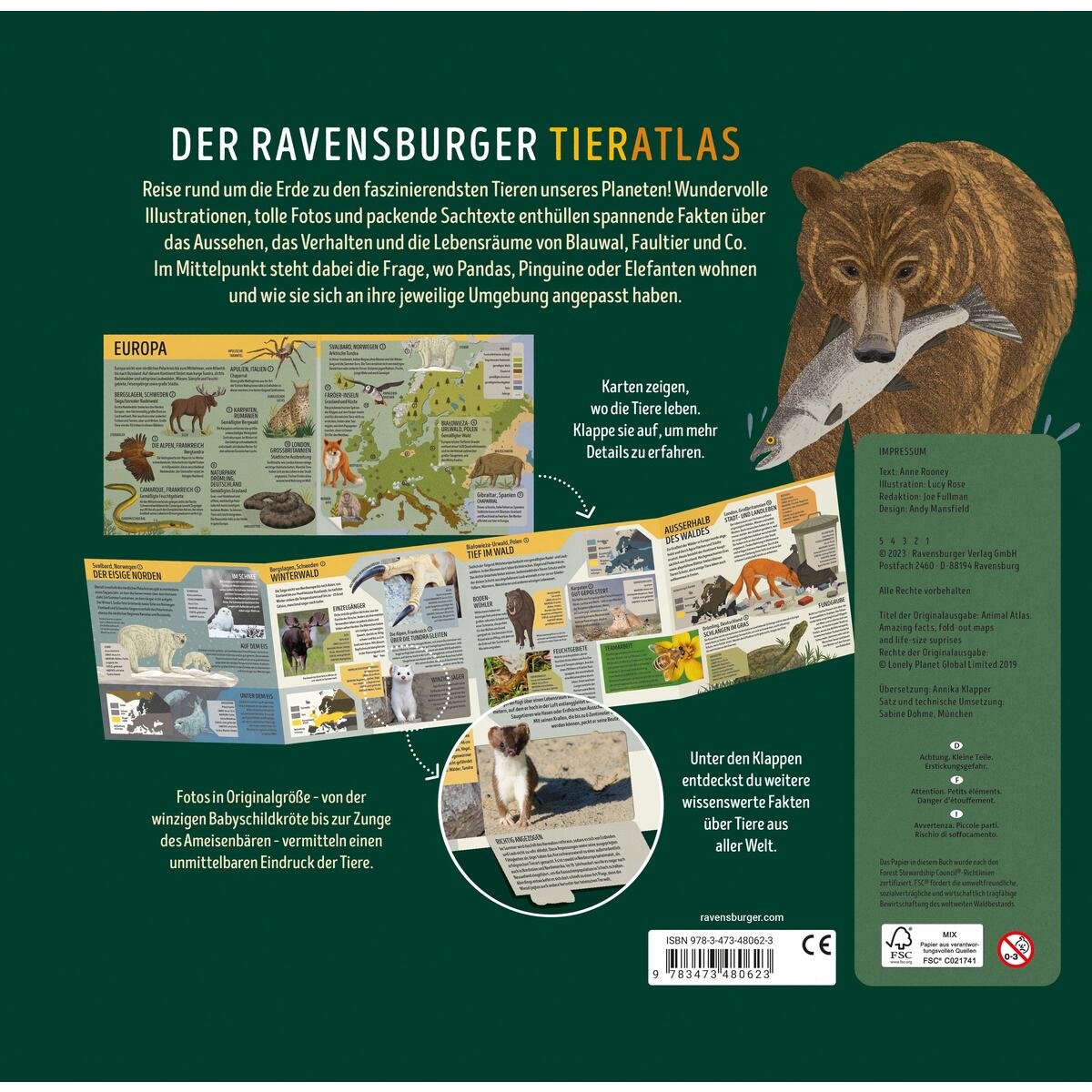 Der Ravensburger Tieratlas - eine tierisch spannende Reise rund um die Welt von Ravensburger Verlag