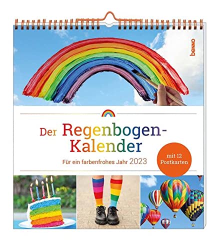 Der Regenbogen-Kalender ― Für ein farbenfrohes Jahr 2023: mit 12 Postkarten