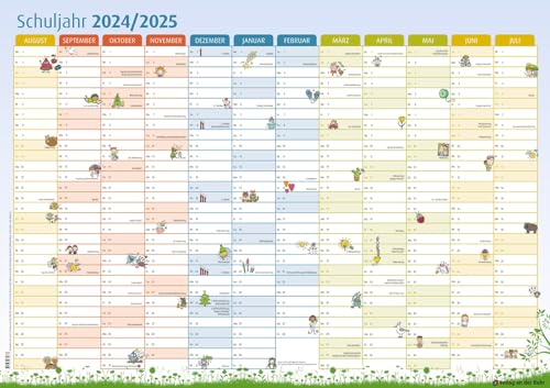 Der Schuljahres-Wandkalender 2024/2025, A1: Für Klassenzimmer, Lehrerzimmer & Co. von Verlag an der Ruhr