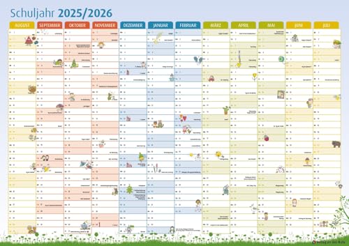 Der Schuljahres-Wandkalender 2025/2026, A1: Für Klassenzimmer, Lehrerzimmer & Co. von Verlag an der Ruhr