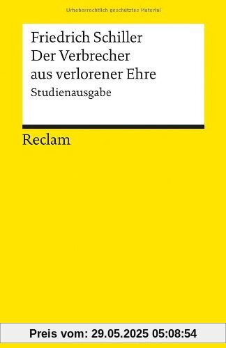 Der Verbrecher aus verlorener Ehre: Studienausgabe