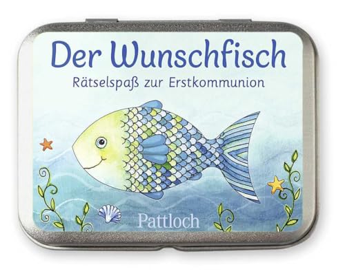 Der Wunschfisch: Rätselspaß zur Erstkommunion Metallbox: Hochwertiges Karten-Set und -Spiel mit 25 Quizfragen in schöner Box | Geschenk zur Kommunion ... Jahren (Der Wunschfisch - Zur Erstkommunion) von Pattloch Geschenkbuch